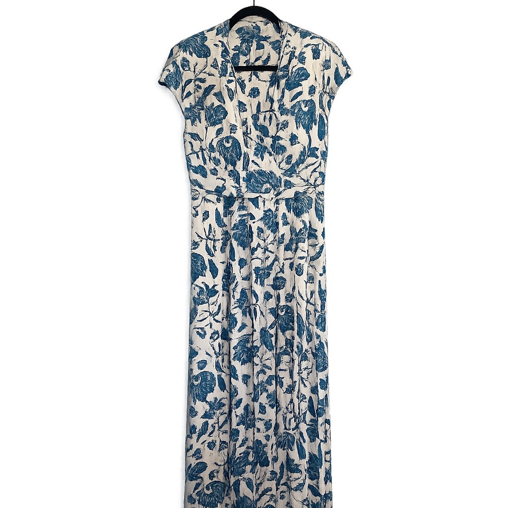 Soma Blue and White Floral Maxi Dress